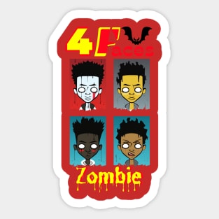 4Faces Zombie Sticker